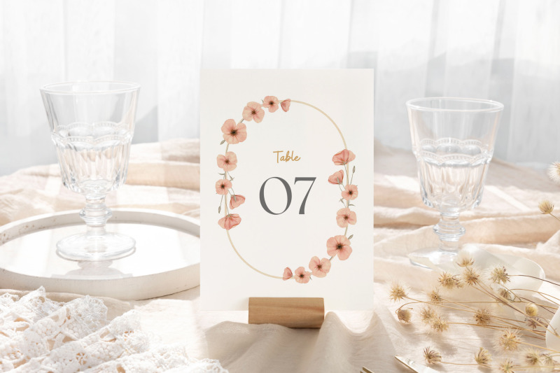 watercolor-poppy-flower-wedding-template