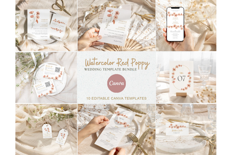 watercolor-poppy-flower-wedding-template