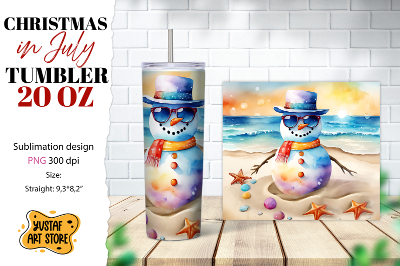 christmas-in-july-tumbler-sublimation-sandman-on-the-beach