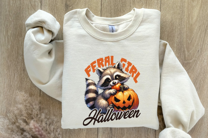 feral-girl-halloween-png-halloween-raccoon-png-cute-halloween-png-funny-halloween-png-halloween-shirt-png-fall-sublimation-retro