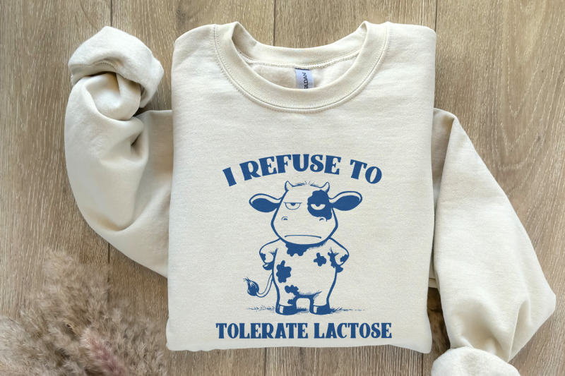 i-refuse-to-tolerate-lactose-png-dairy-free-cow-funny-cottage-core-designs-food-shirt-png-farm-animal-funny-saying-lactose-shirt