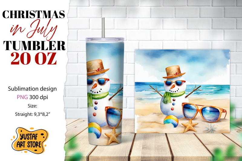 christmas-in-july-tumbler-sublimation-sandman-on-the-beach