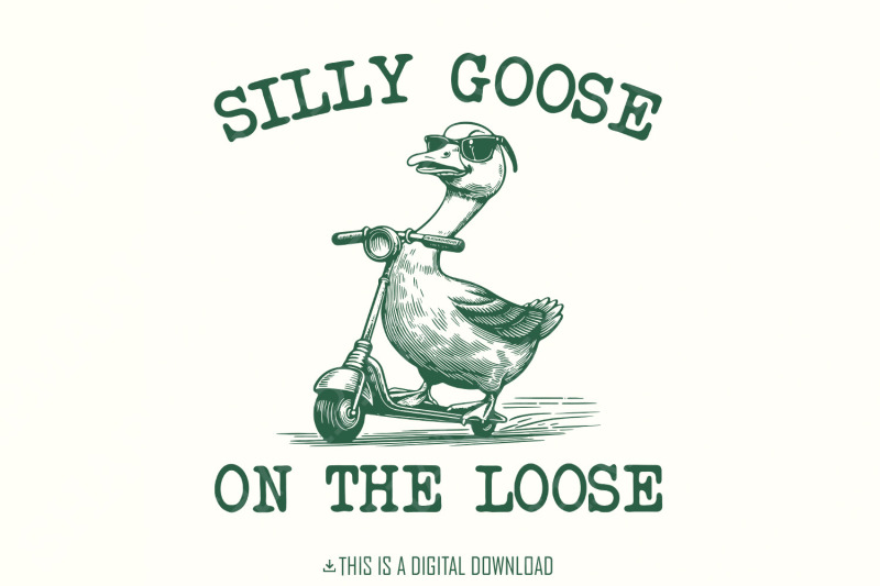 silly-goose-on-the-loose-png-vintage-goose-funny-goose-cute-animal-png-cowboy-goose-sarcastic-goose-goose-on-a-scooter-sublimation