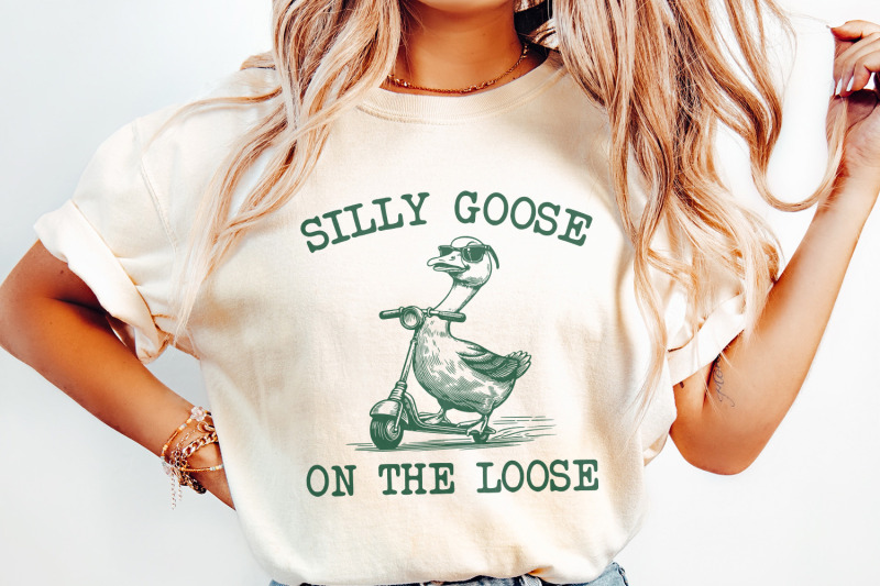 silly-goose-on-the-loose-png-vintage-goose-funny-goose-cute-animal-png-cowboy-goose-sarcastic-goose-goose-on-a-scooter-sublimation