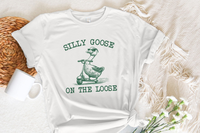 silly-goose-on-the-loose-png-vintage-goose-funny-goose-cute-animal-png-cowboy-goose-sarcastic-goose-goose-on-a-scooter-sublimation