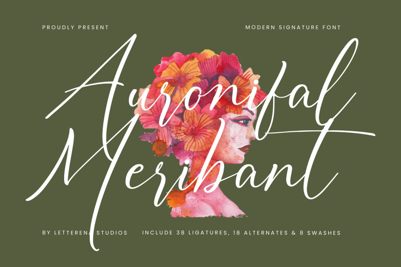 auronifal-meribant-modern-signature-font