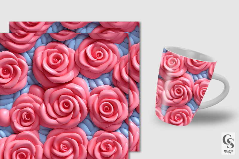 inflated-3d-roses-seamless-patterns