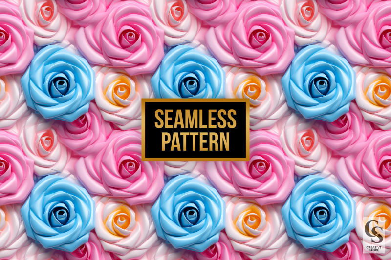 inflated-3d-roses-seamless-patterns