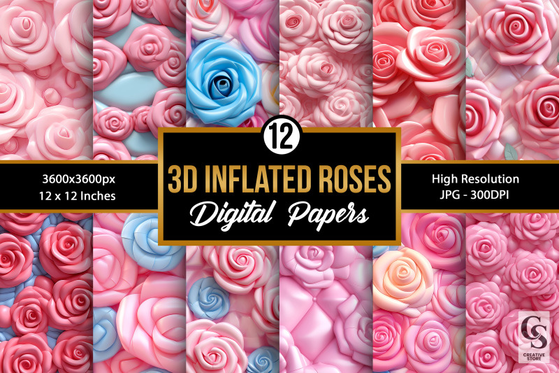 inflated-3d-roses-seamless-patterns