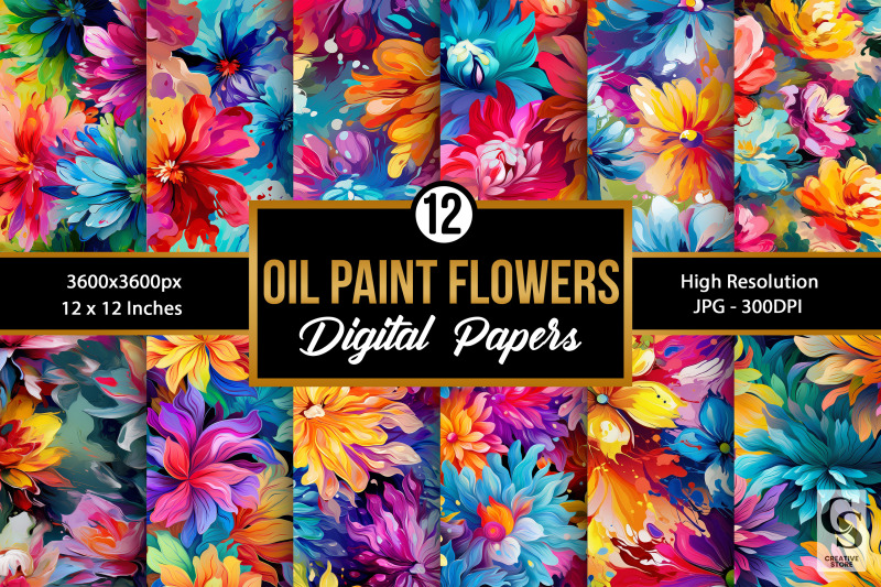 rainbow-oil-paint-flowers-seamless-patterns