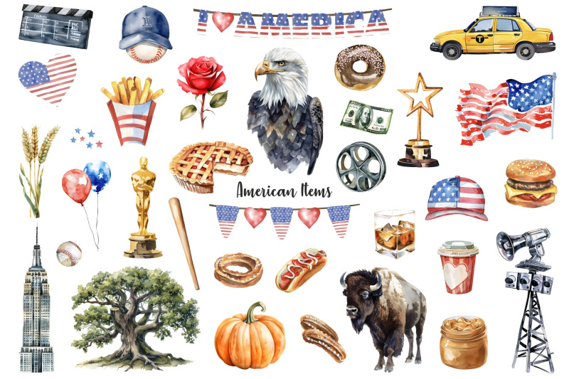 watercolor-usa-clipart-us-symbols-flag-and-landmarks