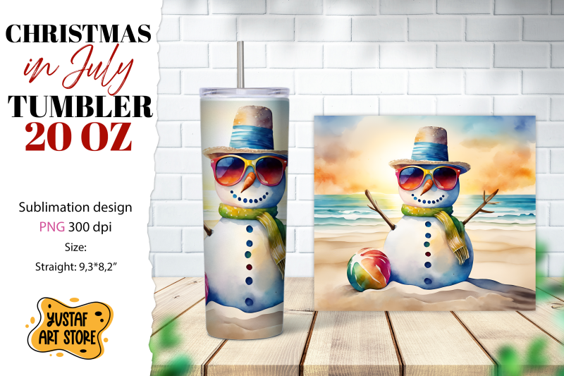 christmas-in-july-tumbler-sublimation-sandman-on-the-beach