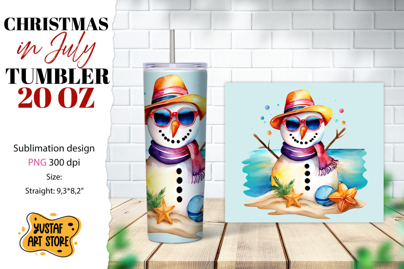 christmas-in-july-tumbler-sublimation-sandman-on-the-beach