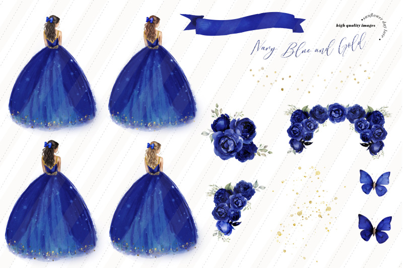 navy-gold-princess-butterfly-clipart-navy-blue-floral