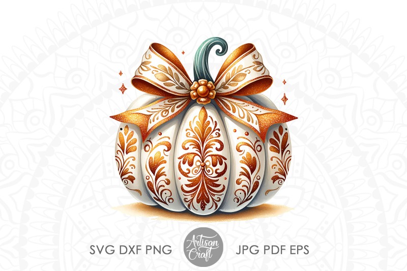 pumpkin-with-coquette-bow-glitter-sublimation