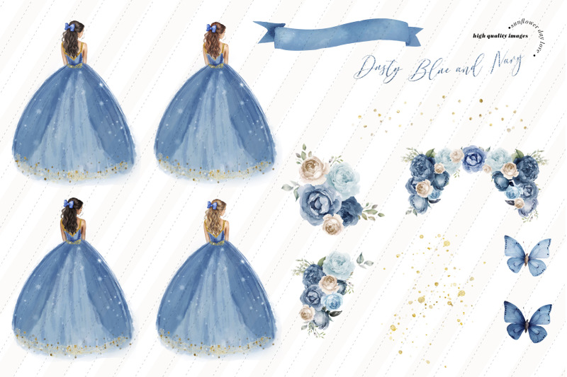 dusty-blue-amp-gold-princess-dresses-butterfly-clipart