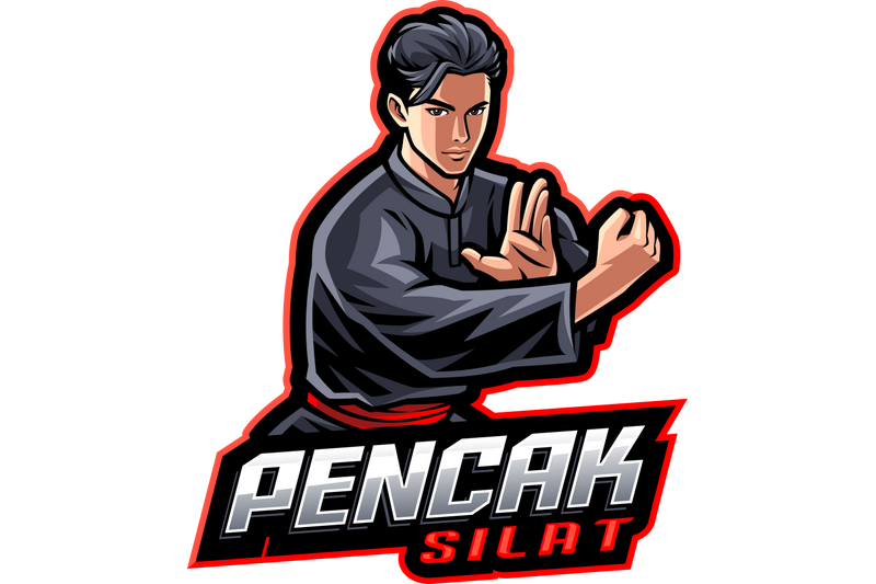 pencak-silat-esport-mascot-logo-design