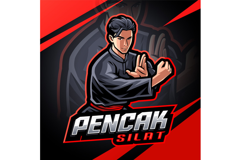 pencak-silat-esport-mascot-logo-design