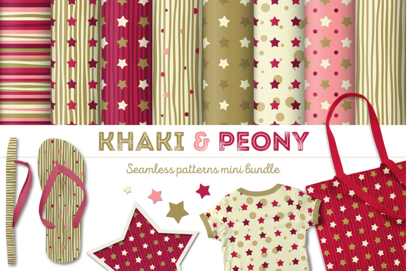 khaki-amp-peony-seamless-patterns-digital-papers