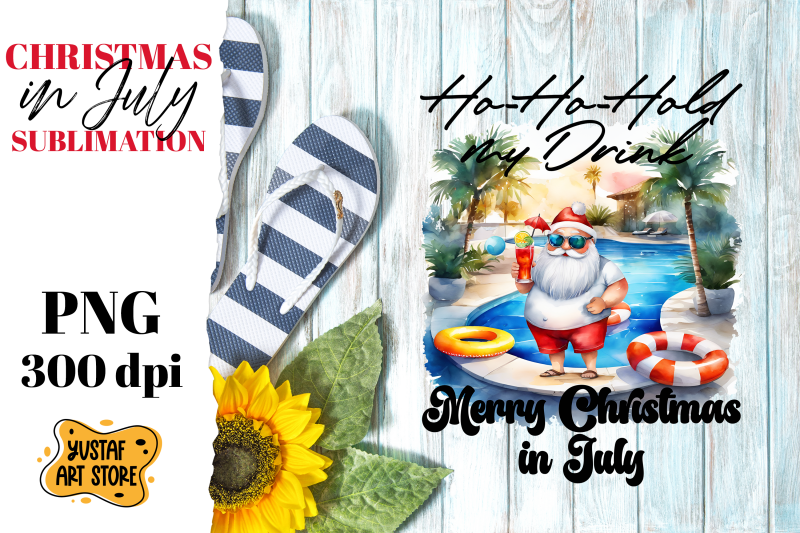 christmas-in-july-sublimation-santa-claus-on-the-beach