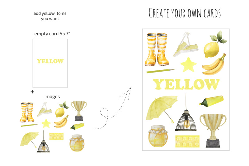 watercolor-yellow-things-clipart-learning-yellow-color-clipart