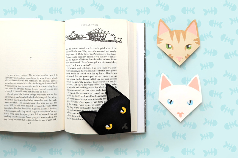 realistic-cat-face-papercut-corner-bookmark-svg-png-dxf-eps