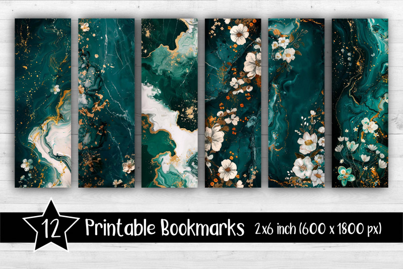 marble-bookmarks-printable-2x6-inch