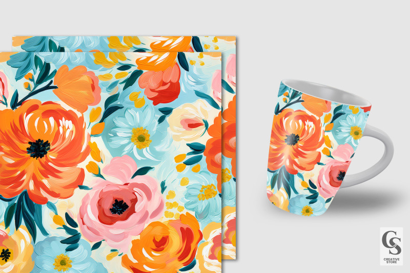 acrylic-paint-flowers-seamless-patterns