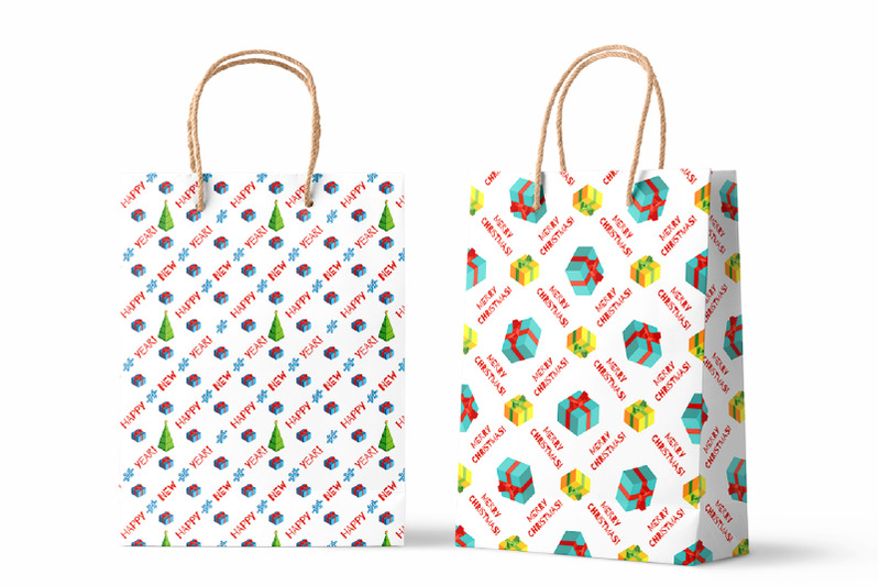 isometric-christmas-gifts-amp-patterns