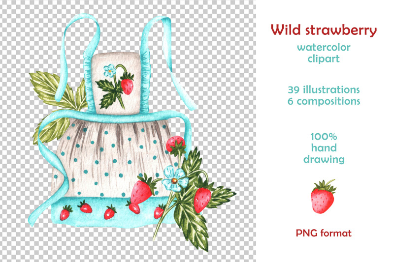 wild-strawberries-watercolor-clipart-country-style-bakery