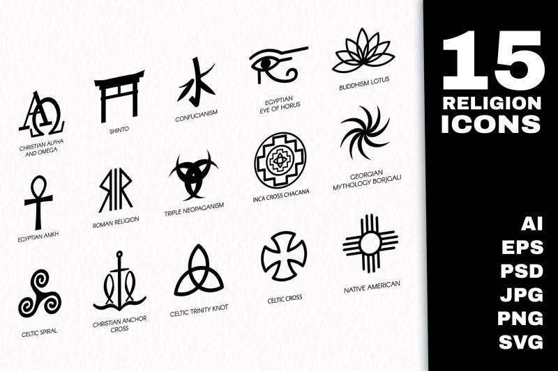 religion-icons-set