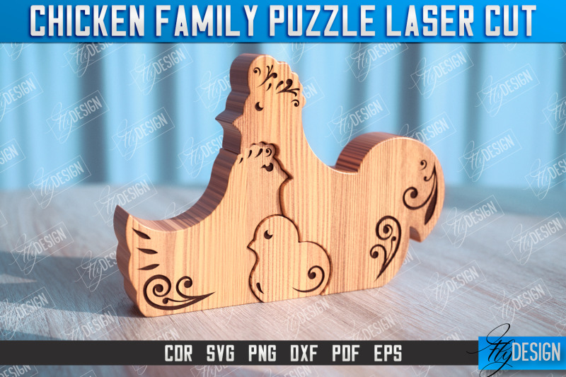 chicken-family-puzzle-chicken-puzzle-template-eco-friendly-gift