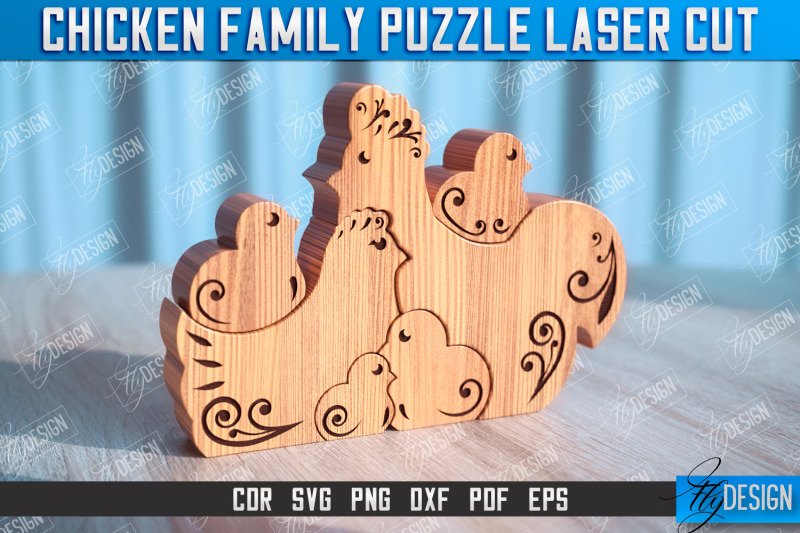 chicken-family-puzzle-chicken-puzzle-template-eco-friendly-gift