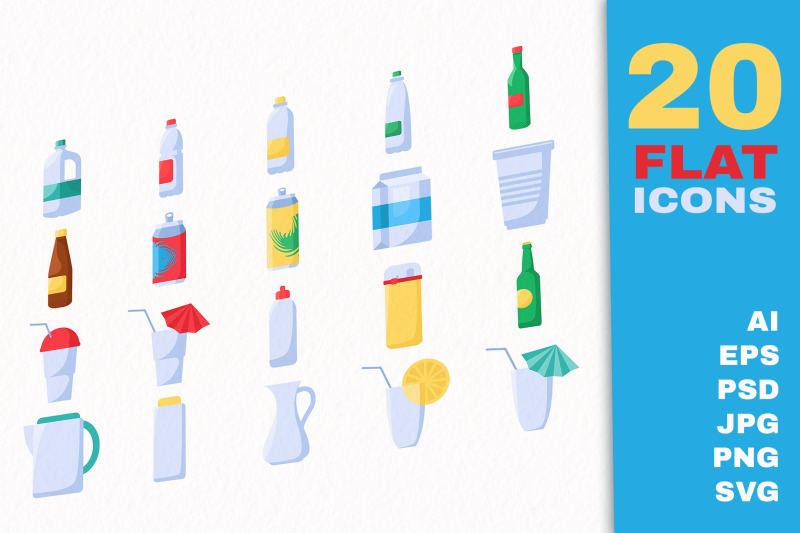 drink-container-icons-set