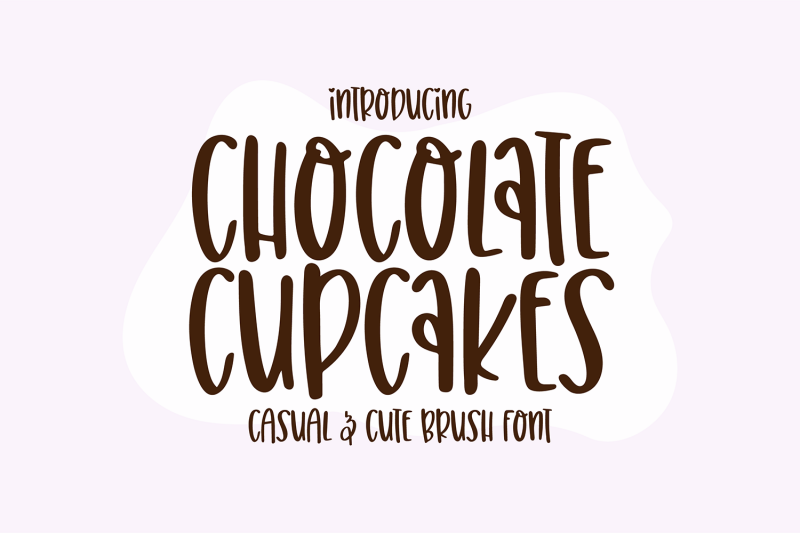 chocolate-cupcakes-brush-handwriting-font