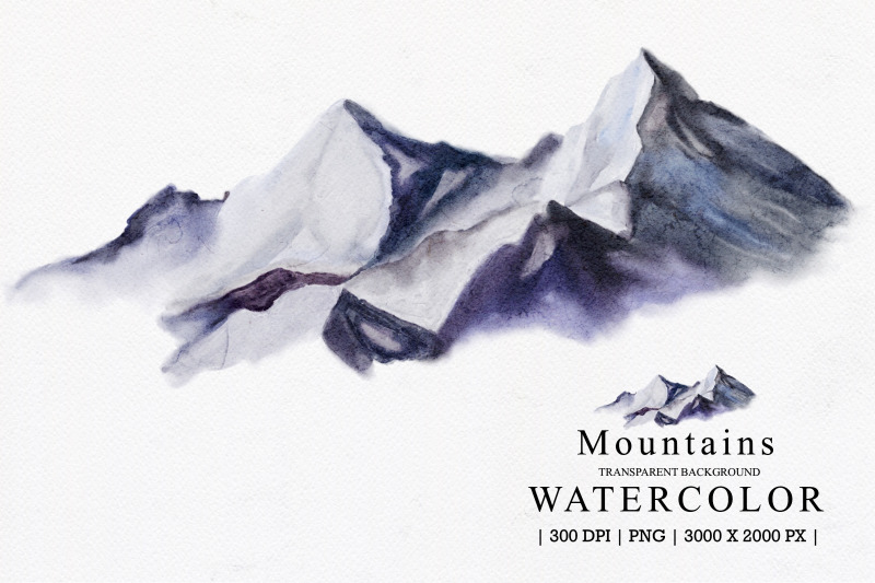 mountains-watercolor-illustration-clipart