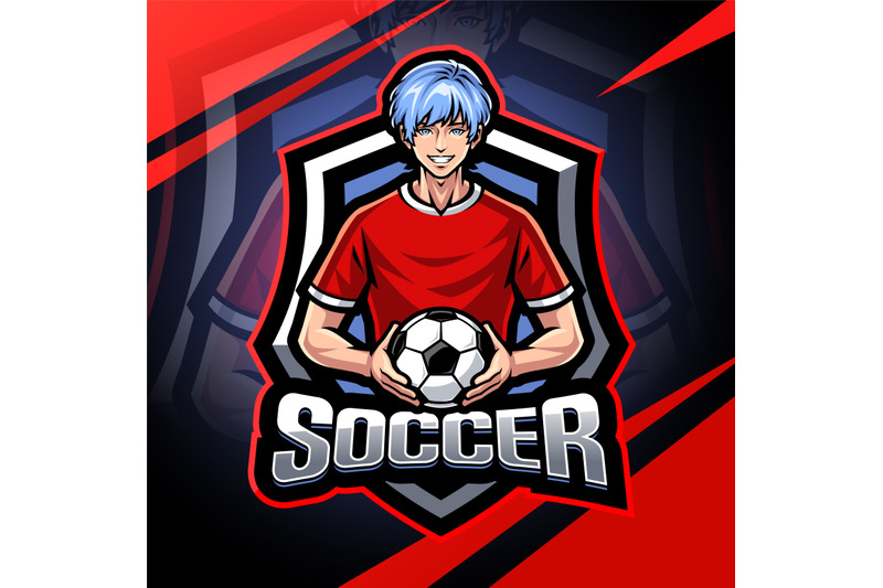 soccer-player-esport-mascot-logo-design