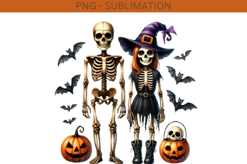 halloween-skeleton-couple-png-digital-prints-for-card-making-and-craft