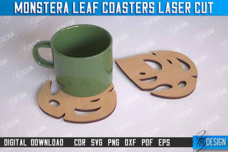 monstera-leaf-coasters-cup-coasters-wooden-monstera-leaf-rustic