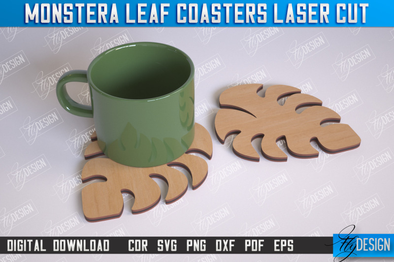 monstera-leaf-coasters-cup-coasters-wooden-monstera-leaf-rustic