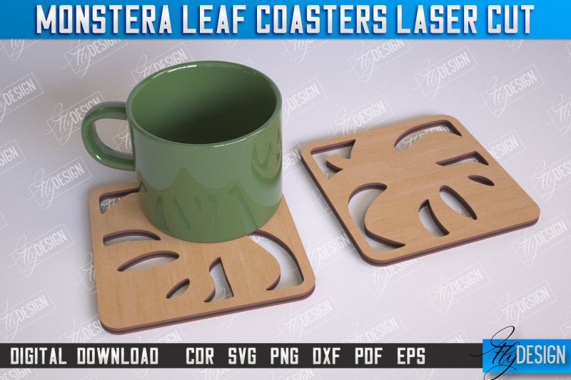 monstera-leaf-coasters-cup-coasters-wooden-monstera-leaf-rustic