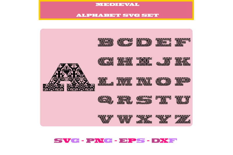 medieval-alphabet-svg-set-svg-cut-file