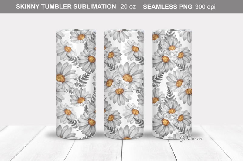 black-and-white-tumbler-wrap-floral-tumbler-sublimation