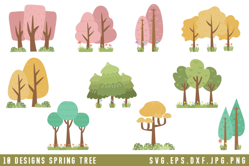 cute-cartoon-trees-bundle-spring-season-clipart