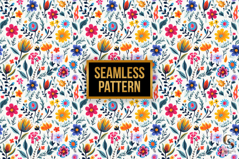 mexican-watercolor-flowers-seamless-patterns