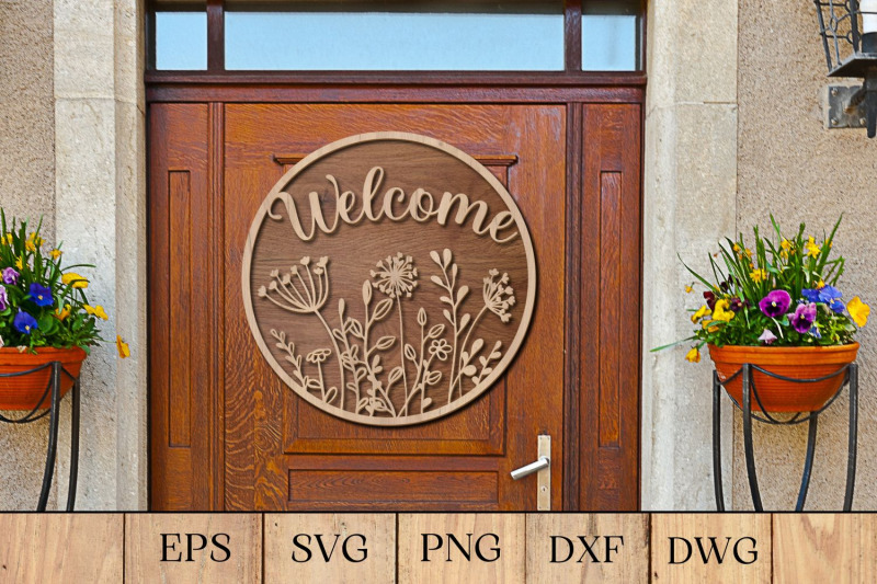 welcome-flowers-door-sign-laser-cut