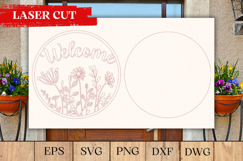 welcome-flowers-door-sign-laser-cut