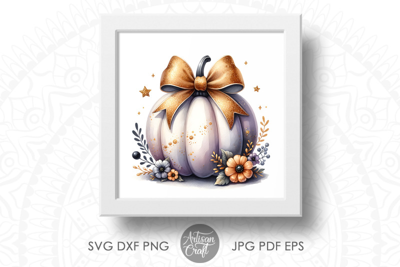 pumpkin-with-bow-coquette-bow-pumpkin-with-flower-png-file