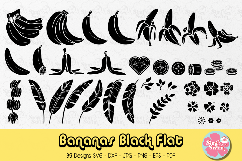 banana-black-flat-svg-fruit-svg-clipart-summer-svg-food-clipart