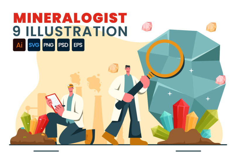 9-mineralogist-vector-illustration